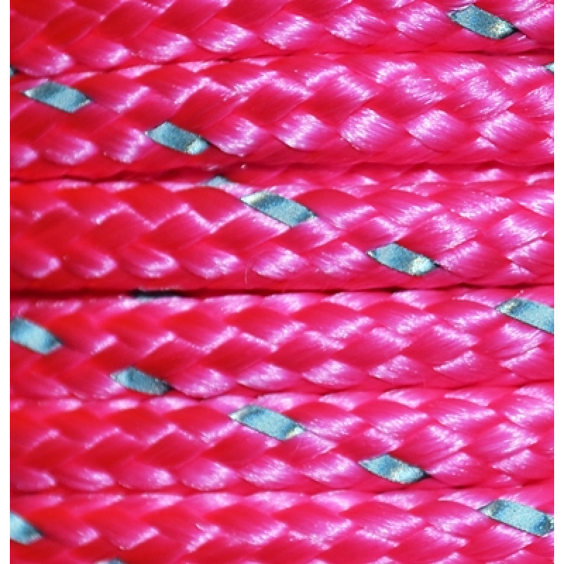 PPM touw 6 mm ongevuld roze reflectie